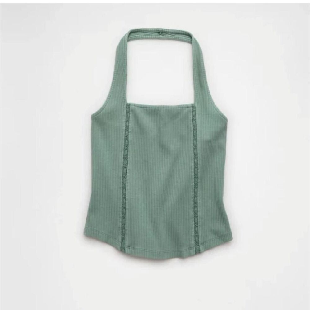 American-eagle Women's Green Crop-top